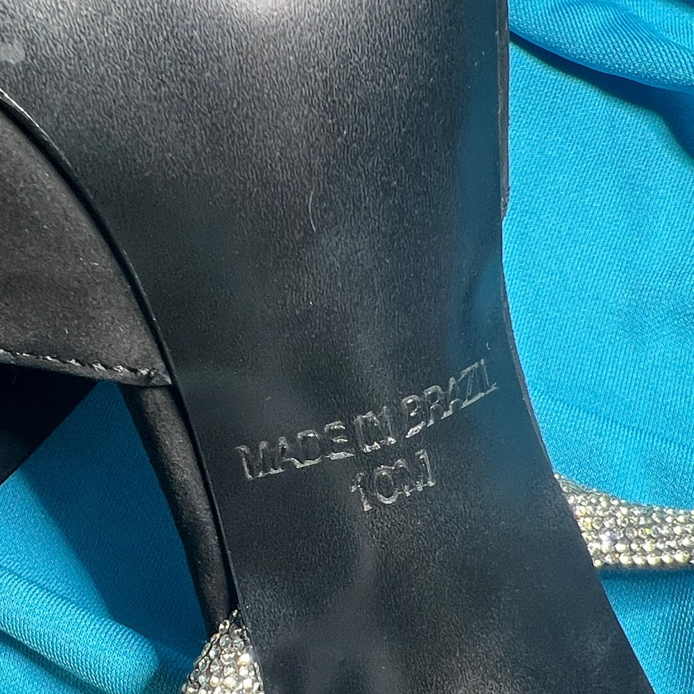 Steve Madden Black Heels with Silver Buckle - Picture 7 of 13